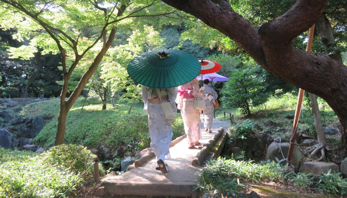 「和傘で庭園めぐり」都立庭園をお散歩しませんか